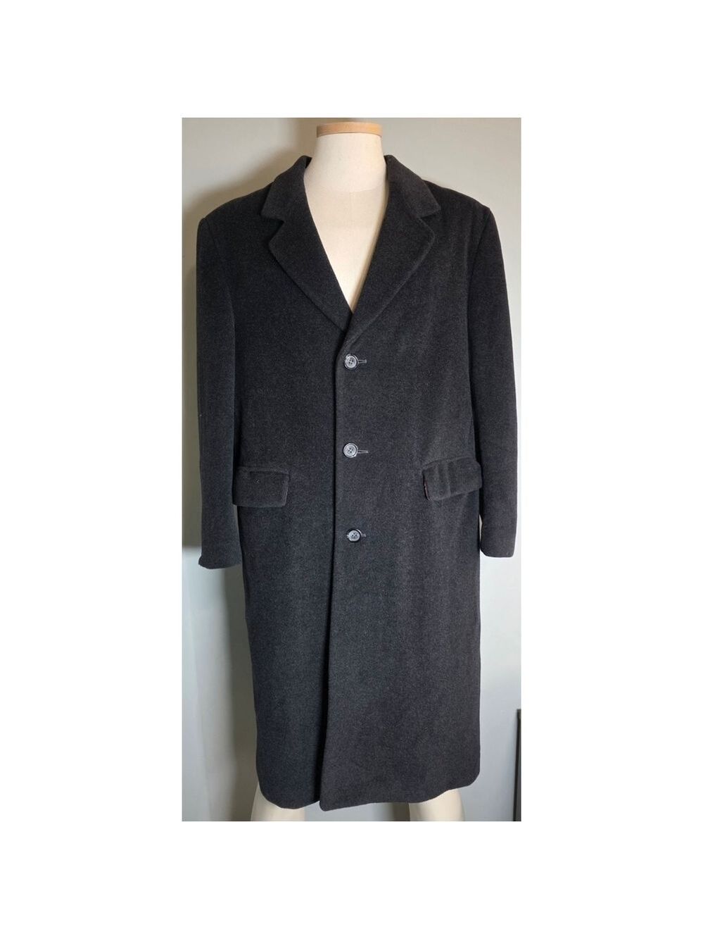Adams Row Vintage Cashmere Wool Blend Gray Coat